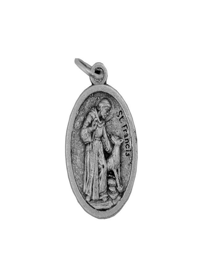 VENERARE St. Francis Medal | Small Oval Collar Charm | Great Gift for Pet Lovers | Comes With Different Colored Card | Christian Goods (Orange Card) - Image 3
